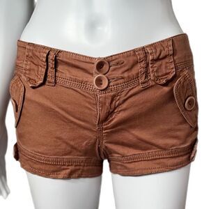 XOXO Rustic Cargo Short Shorts (Size 1/2)